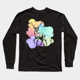 Deer in Bloom Long Sleeve T-Shirt